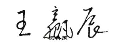 駱恆光王贏辰草書個性簽名怎么寫
