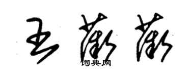 朱錫榮王薇薇草書個性簽名怎么寫