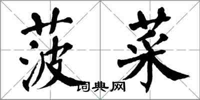 翁闓運菠菜楷書怎么寫