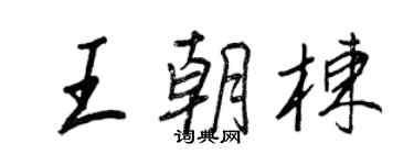 王正良王朝棟行書個性簽名怎么寫