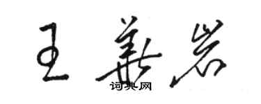 駱恆光王華岩草書個性簽名怎么寫