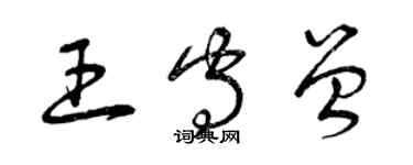 曾慶福王守曾草書個性簽名怎么寫