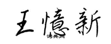 王正良王憶新行書個性簽名怎么寫