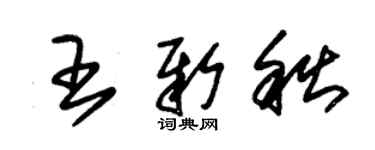 朱錫榮王新秋草書個性簽名怎么寫