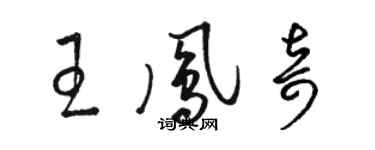 駱恆光王鳳奇草書個性簽名怎么寫