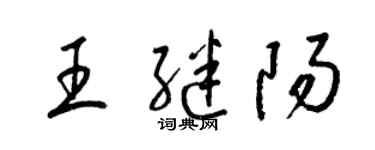 梁錦英王繼陽草書個性簽名怎么寫