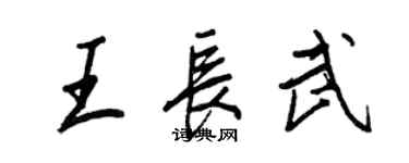 王正良王長武行書個性簽名怎么寫