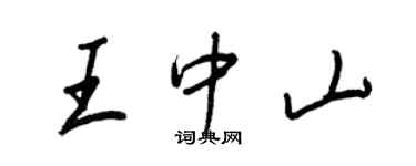 王正良王中山行書個性簽名怎么寫