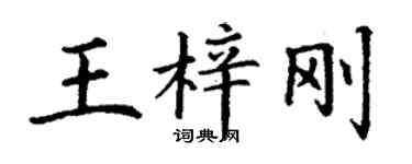 丁謙王梓剛楷書個性簽名怎么寫