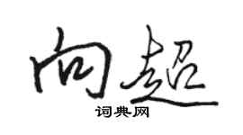 駱恆光向超行書個性簽名怎么寫