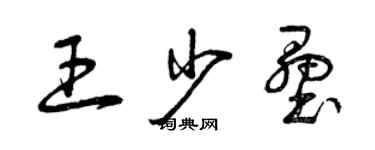 曾慶福王少壘草書個性簽名怎么寫