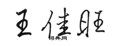 駱恆光王佳旺行書個性簽名怎么寫