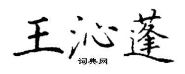 丁謙王沁蓬楷書個性簽名怎么寫