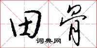 田骨怎么寫好看
