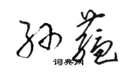 駱恆光孫蘊草書個性簽名怎么寫