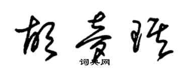 朱錫榮胡夢琪草書個性簽名怎么寫