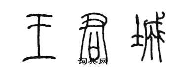 陳墨王君城篆書個性簽名怎么寫