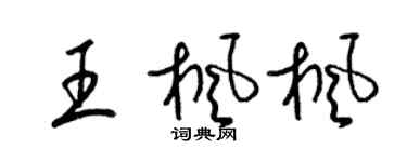 梁錦英王楓楓草書個性簽名怎么寫