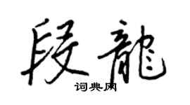 王正良段龍行書個性簽名怎么寫