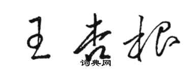 駱恆光王杏根草書個性簽名怎么寫