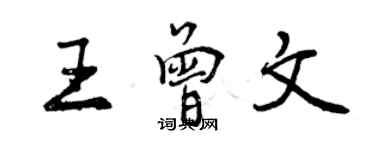 曾慶福王曾文行書個性簽名怎么寫