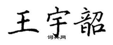 丁謙王宇韶楷書個性簽名怎么寫