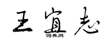 曾慶福王宜志行書個性簽名怎么寫