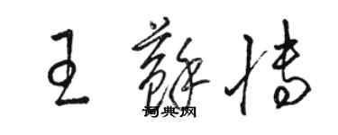 駱恆光王蘇博草書個性簽名怎么寫