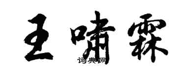 胡問遂王嘯霖行書個性簽名怎么寫