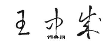 駱恆光王中成草書個性簽名怎么寫