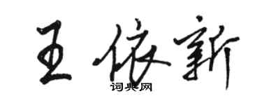 駱恆光王依新行書個性簽名怎么寫