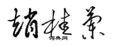 駱恆光趙桂蘭草書個性簽名怎么寫