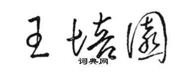 駱恆光王培園草書個性簽名怎么寫