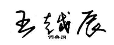 朱錫榮王越辰草書個性簽名怎么寫