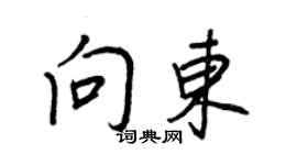 王正良向東行書個性簽名怎么寫