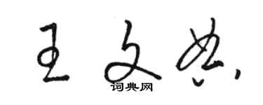 駱恆光王文典草書個性簽名怎么寫