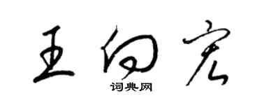 梁錦英王向宏草書個性簽名怎么寫