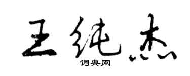 曾慶福王純傑行書個性簽名怎么寫