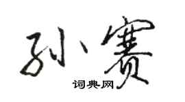 駱恆光孫賽行書個性簽名怎么寫