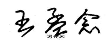 朱錫榮王孟念草書個性簽名怎么寫