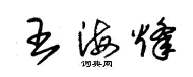 朱錫榮王海烽草書個性簽名怎么寫