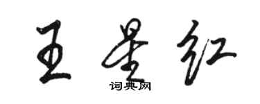 駱恆光王星紅行書個性簽名怎么寫