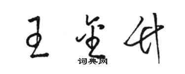 駱恆光王金竹草書個性簽名怎么寫