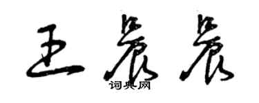 曾慶福王晨晨草書個性簽名怎么寫