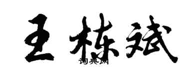 胡問遂王棟斌行書個性簽名怎么寫