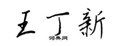 王正良王丁新行書個性簽名怎么寫