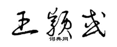 曾慶福王穎或草書個性簽名怎么寫