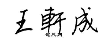 王正良王軒成行書個性簽名怎么寫