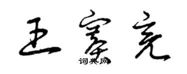 曾慶福王賽亮草書個性簽名怎么寫