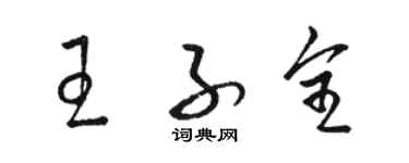 駱恆光王子全草書個性簽名怎么寫